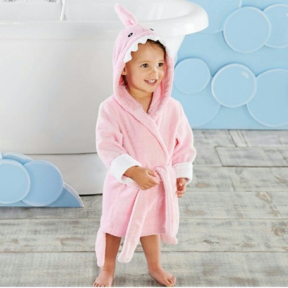 Baby Aspen Other - So cute Baby Aspen Pink Shark Robe - 0-9 months - Like new